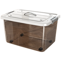 Portable transparent storage box household clothes storage box toy snack storage box plastic storage basket storage box