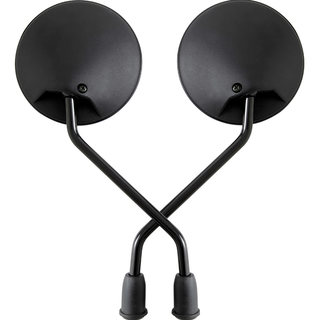 电动电瓶车后视镜自行车圆镜适用雅迪爱玛大视野倒车反光镜子通用