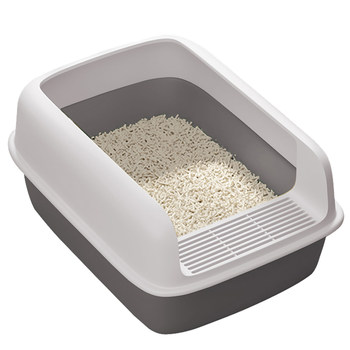 Cat litter box with large anti-splash and sand, full semi-enclosed cat toilet special kitten poop cat supplies