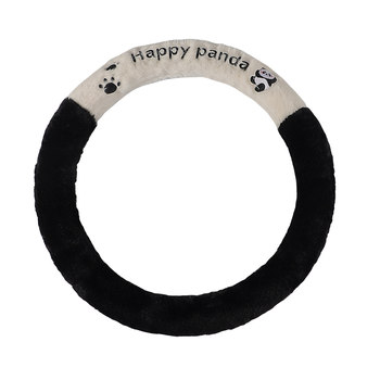 Winter car steering wheel cover d type panda cartoon