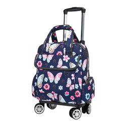 Waterproof printed portable four-wheel folding universal wheel trolley bag travel luggage short-distance luggage bag boarding trolley case