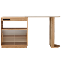 Quanyou Home Nordic style solid wood bar living room household retractable slate tabletop storage cabinet DW8061