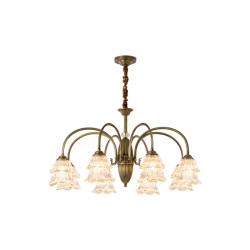 French-Style Living Room Chandelier, American Retro Light Luxury Mid-Century Style Bedroom Dining Room Crystal Lamp, Villa 2025 New Model Copper Lamp