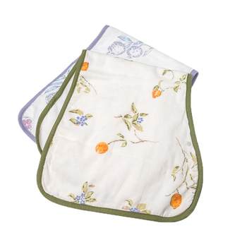 MAMILINE baby organic cotton gauze burp pad shoulder pad baby bib newborn anti-spit spit 2-pack