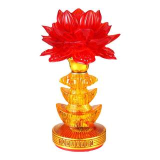 Crystal ingot lotus lamp