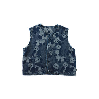 Oddtails refreshing and comfortable denim vest for autumn