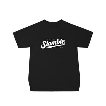 SLAMBLE summer ໃໝ່ ເສື້ອຍືດແຂນສັ້ນກິລາກາງແຈ້ງຂອງຜູ້ຊາຍທີ່ແຫ້ງໄວພິມຕົວອັກສອນອາເມລິກາແບບຍິງໃສ່ເສື້ອເຄິ່ງແຂນ trendy