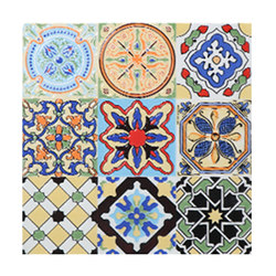 Small Tiles 100X100 Nordic Geometric Tiles Antique Tiles American Handmade Retro Bathroom Balcony Tiles