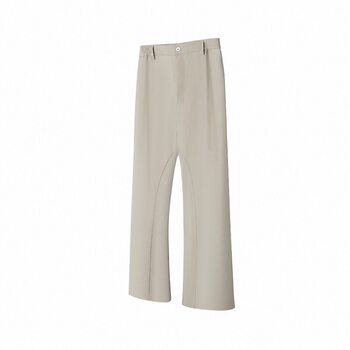 Men's spring high-waisted korean style suit pants with slight bootcut