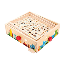 (Self-operated) Hape childrens maze toy game box balance training kindergarten teaching aids three-dimensional ball toy