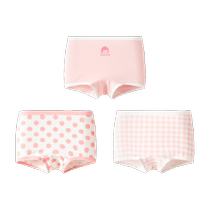 Balabala girls underwear boxer cotton childrens triangle shorts girls boxer briefs cute without clip PP three-pack