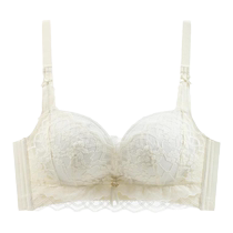 Catman underwear for women with small breasts push-up auxiliary breasts anti-sagging no rims hole cup adjustable lace bra