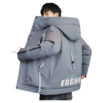 Men's down Jacket Winter Hooded Outdoor Cotton Coat Trendy Brand Cold-Resistant Warm Workwear Thickened Windbreaker Jacket for Men