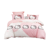 Mercury Home Textiles Class A cotton four-piece antibacterial kit cartoon childrens three-piece set girls pure cotton quilt cover sheets