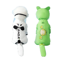 Dog summer four-legged traction hooded raincoat Bichon Teddy Yorkshire small dog waterproof outdoor