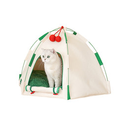 Yuanjimiao丨zeze dome cat nest tent, kennel ຫມາສີ່ລະດູ, ຕຽງແມວທີ່ສາມາດຖອດອອກໄດ້ແລະຊັກໄດ້, ອຸປະກອນສັດລ້ຽງ