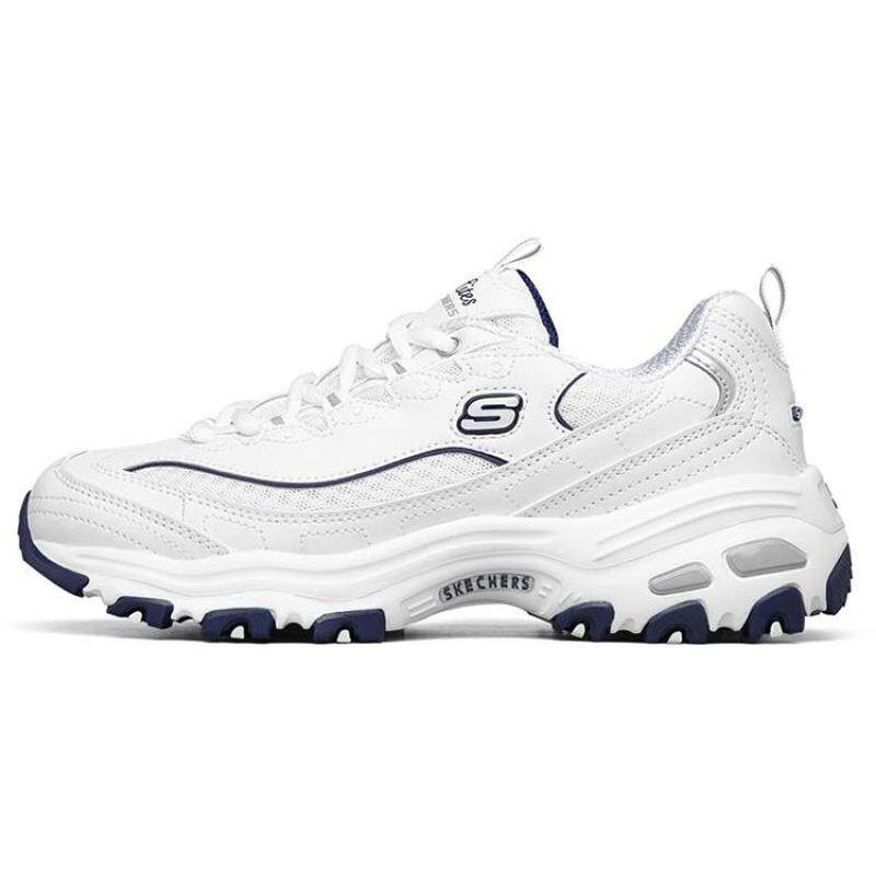Skechers/斯凯奇D'LITES 1.0休闲低帮老爹鞋女款白蓝99999863-WNV