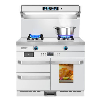 Authentic meida official white integrated stove steaming and grilling