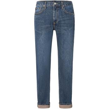 Lee classic five-pocket style 731 ສະດວກສະບາຍ mid-rise tapered mid-dark blue men's daily denim trousers casual trend