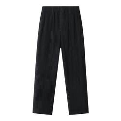 FOLDING Miyake style pleated pants men's new spring and autumn drape textures straight trousers JF150