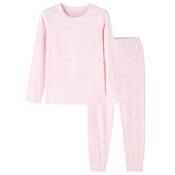 Annai children's clothing boys and girls autumn clothes and long pants suit 2026 spring and new year style bottoming underwear red elastic