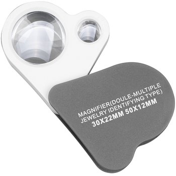 50x magnifying glass baister identifies coins