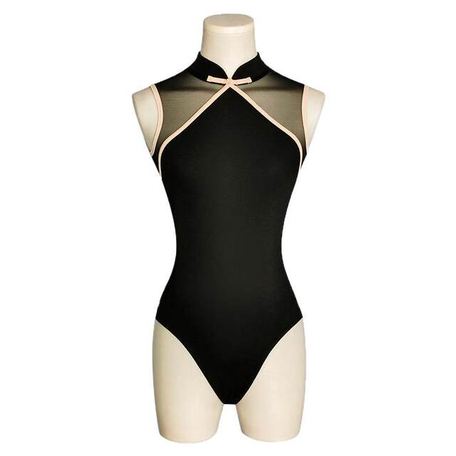 Vonsu Fanshu ballet training suit black body suit for women