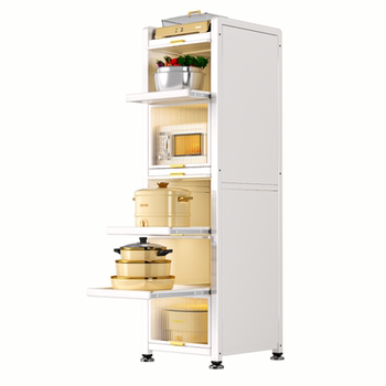 Kitchen cabinet floor-standing multi-layer multi-functional wall-mounted integrated sandwich oven microwave oven dish storage shelf