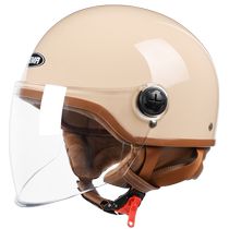 Mustang electric motorcycle helmet 3C certified mens and womens all-season floating helmet winter warm half helmet safety helmet