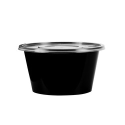 Xunsheng round 1000ml disposable lunch box black takeout box fast food lunch box thickened soup bowl
