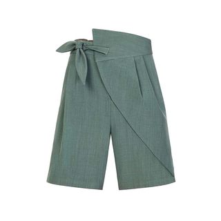 夏苓  复古高腰不对称花苞廓形宽松短裤 山谷少年原创男设计男装