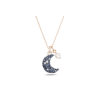 (Self-operated) Swarovski Moon Pendant Necklace for Girlfriend 520 Gift Box