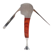 Thickened mahogany knife spatula rod press three-in-one pipe cleaner