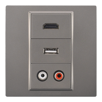 Type 86 concealed multimedia 4K video high-definition HDMI AV dual head lotus audio data prolonging USB socket