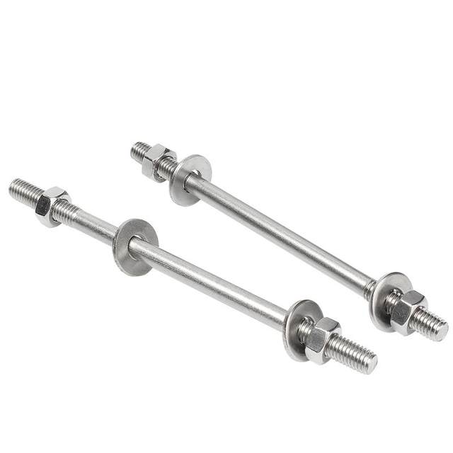 Double-headed bolt stainless steel wall-through screw set