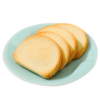 Zhaohui 300g Pure Bread Slices Original Flavor Old Dough Egg Baked Bread Snacks for Pregnant Women Casual Meal Replacement