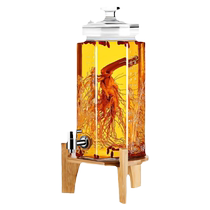 Soaking wine glass bottle 10 pounds household wine jar with faucet high-end sealed ginseng medicinal wine wine jar special wine bottle for wine making