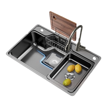 Wrigley Yuanbao Basin Sink 304 Stainless Steel Large Single Slot Nano Household Japanese-style Under Counter Sink Basin 1768