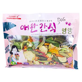 Pet food dog snack freeze-dried fruits and vegetables crispy 500g mixed with dog food soaked milk