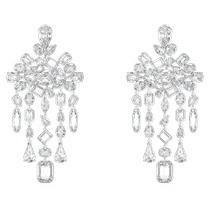 (Chinese Valentines Day gift) Swarovski Gema clip-on earrings womens jewelry accessories light luxury niche high-end sense