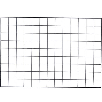 Black wire mesh wall storage rack