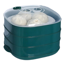 Food-grade microwave oven heating steamer special container for steaming steamed buns and rice double-layer thickened high-temperature-resistant household steaming box