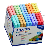 Italian Giotto dust-free chalk non-toxic teachers blackboard newspaper special color chalk with pen cover bright home teaching childrens chalk clip finger cover storage box white color development water-soluble