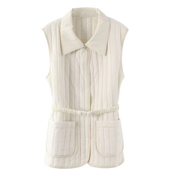 Wool thermal vest for women to slim waist and slim outer vest