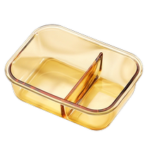 Microwaveable glass lunch box office worker special bowl with rice divider student lunch box lunch box crisper box