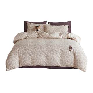 Teenieweenie bear embroidered cotton quilt cover