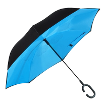Double-layer reverse umbrella for women large car-mounted mens rain or shine fully automatic long handle double straight pole for car use 2925
