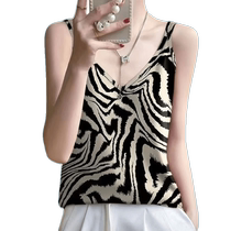 European BAO WEN imitation mulberry silk camisole womens fashionable V-neck sleeveless bottoming shirt suit inner wear