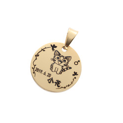 Dog tag custom anti-lost identity card cat card lettering tag dog pet supplies necklace anti-lost lettering name tag