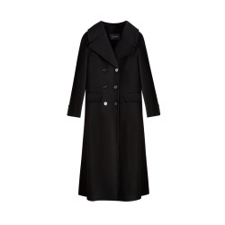 Mamacoccinella waisted wool coat long suit collar early spring new coat